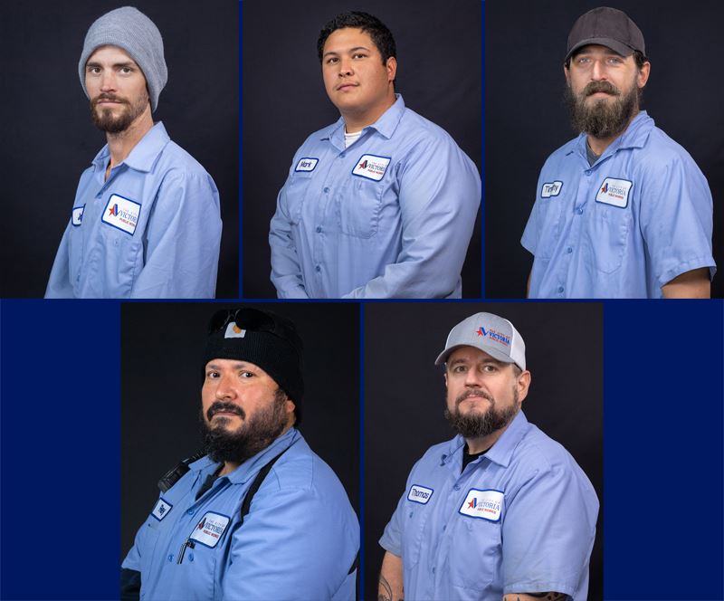 Five portrait headshots