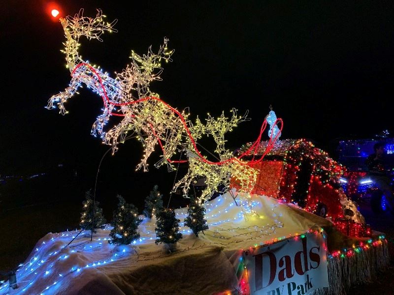 Lighted Christmas Parade float